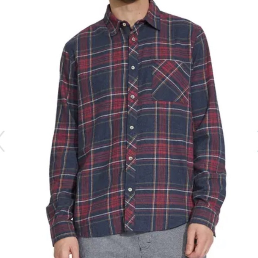 NWT Civil Society Plaid Long Sleeve Button Down